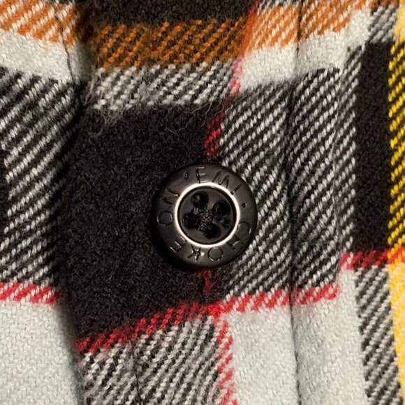 Middle Of Beyond Flannel Shirt Day Of The Dead Zombie MOB Plaid Blue Mens XL - Picture 7 of 10